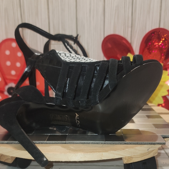 Aldo Black and White Heels - Picture 7 of 8